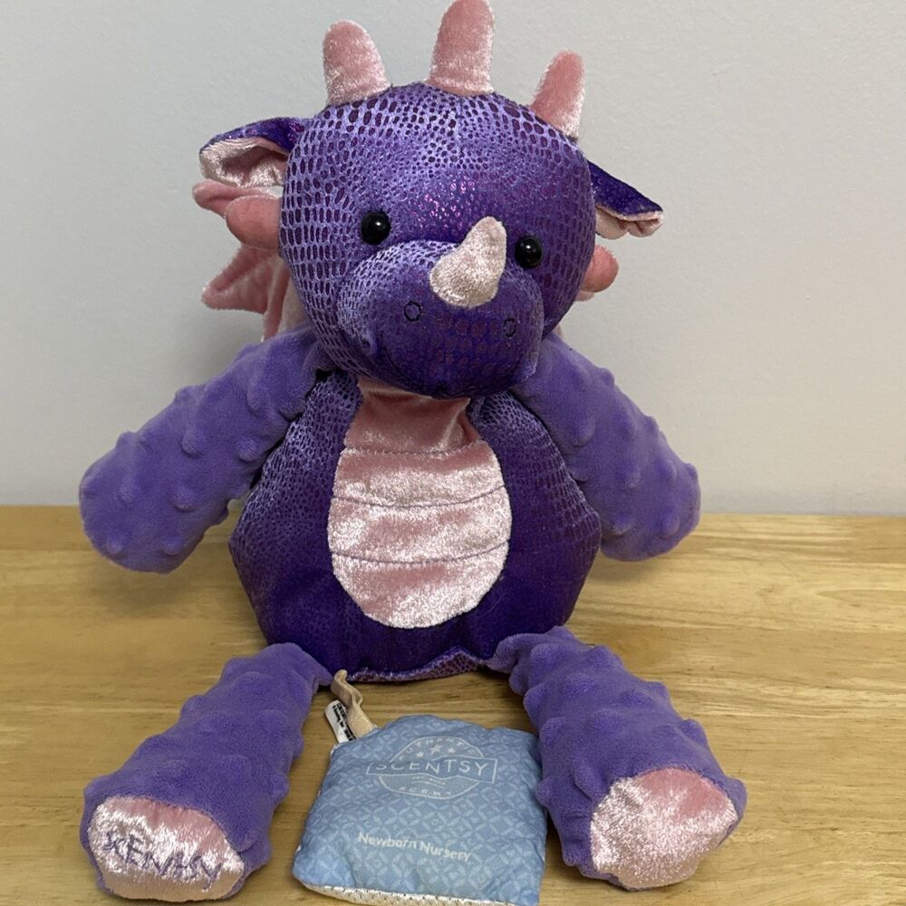 Snap The Purple Dragon Scentsy Buddy Plush Newborn Nursery Scent Pak Kids